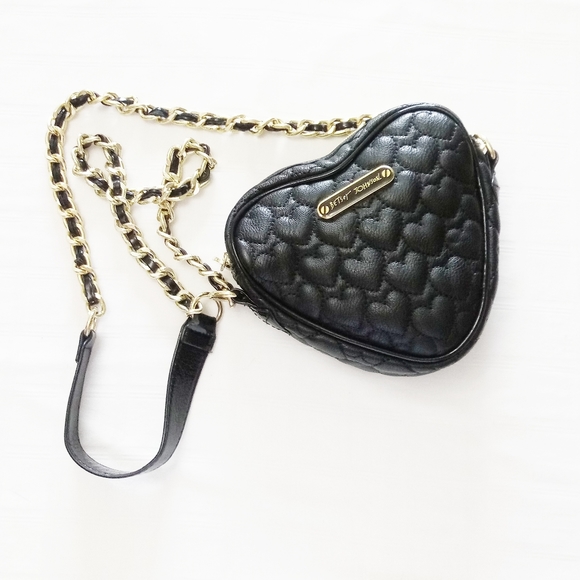Betsey Johnson Handbags - Betsey Johnson Black Heart Crossbody